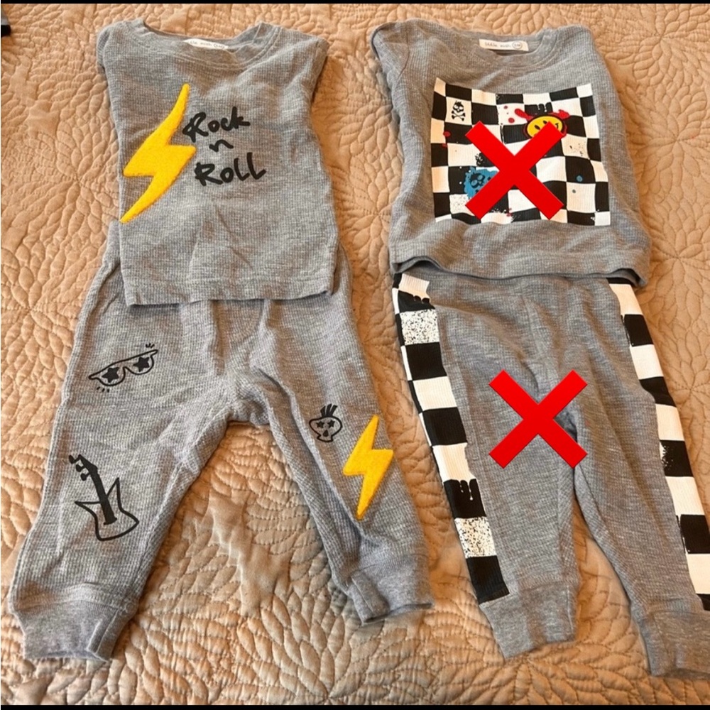Mish Kids Grey 2 Piece High End Set 3M/6M Smoke and Pet Free Home